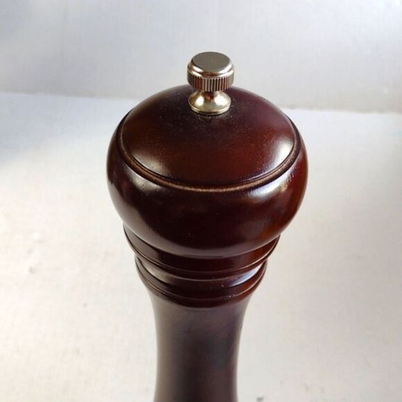 WEXFORD Chocolate Brown Coloured Wood Peppermill 12" Tall - Picture 5 of 7